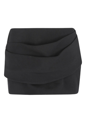 Alex Perry draped mini skirt - Black