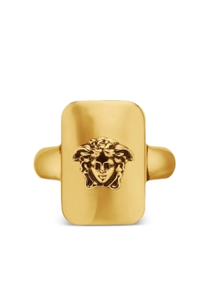 Versace medusa-head rectangular ring - Gold