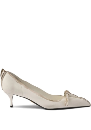 Prada 55mm Antiqued leather pumps - Neutrals