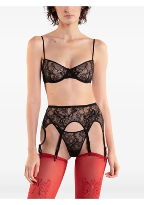 Zhilyova Tara lace-embellished bra - Black