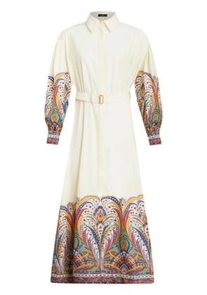 ETRO paisley-print cotton shirt dress - White