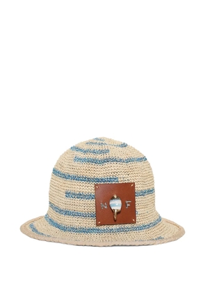 Nick Fouquet striped crochet bucket hat - Neutrals