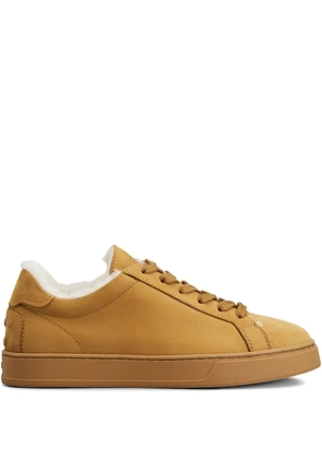 Tod's lace-up shearling sneakers - Brown
