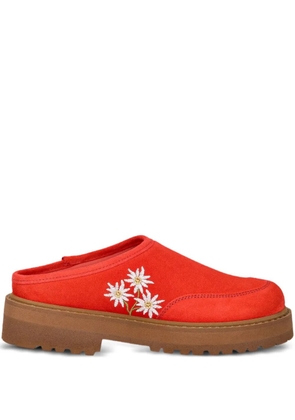 Diemme Maggiore Stella Alpina embroidered platform mules - Orange