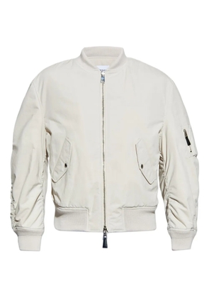 Givenchy embroidered-logo bomber jacket - Neutrals