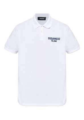 DSQUARED2 logo-print polo shirt - White