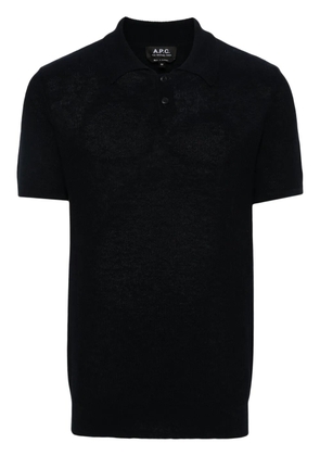 A.P.C. Jay open-knit polo shirt - Blue