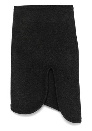 Victoria Beckham padded-trim midi skirt - Grey