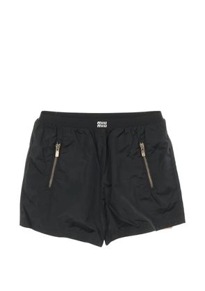 Miu Miu Pre-Owned 2020s logo short trousers - Black