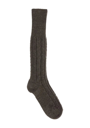 Maison Margiela Bootleg fleece wool socks - Brown