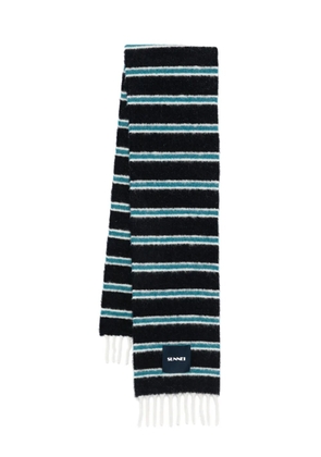 Sunnei striped scarf - Blue