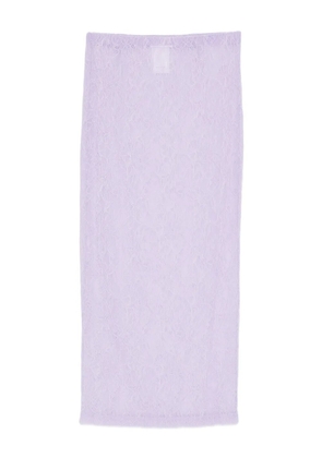 WARDROBE.NYC lace tube midi skirt - Purple