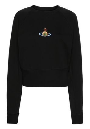 Vivienne Westwood Orb-logo-embroidery cotton sweatshirt - Black