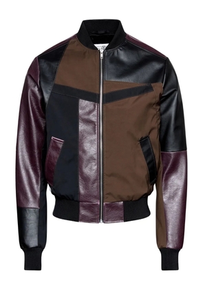 MM6 Maison Margiela leather-paneled bomber jacket - Brown