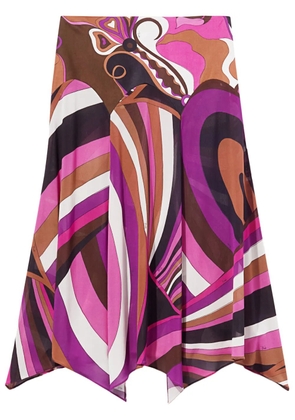 PUCCI Iride-print midi skirt - Pink