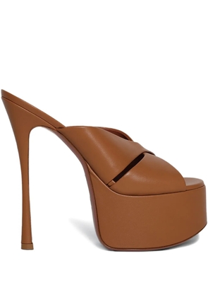 Amina Muaddi 155 Salma platform sandals - Brown