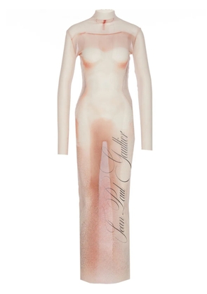 Jean Paul Gaultier mesh long dress - Neutrals