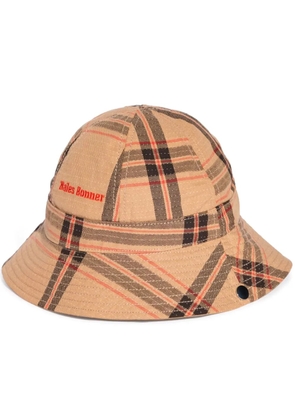 adidas x Wales Bonner check-print bucket hat - Neutrals