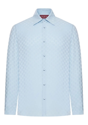 Gucci GG jacquard silk shirt - Blue
