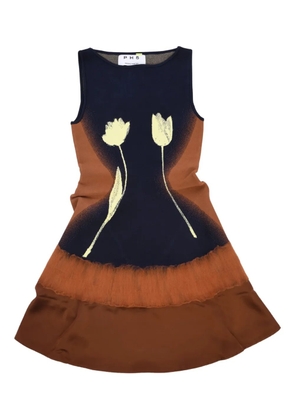 PH5 tulip-print dress - Brown