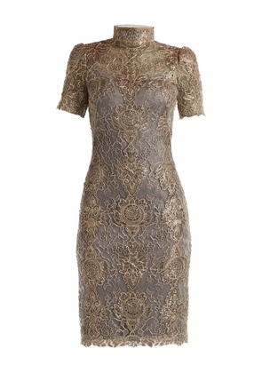 Tadashi Shoji sequin floral dress - Gold