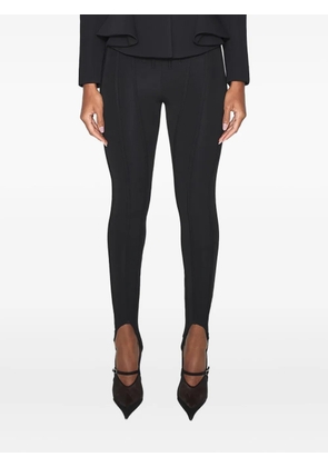 Mugler piped-boning waist leggings - Black