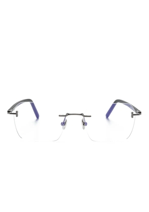 TOM FORD Eyewear rectangular rimless glasses - Grey