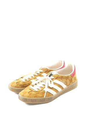 Gucci Pre-Owned x Adidas Gazelle GG monogram sneakers - Brown