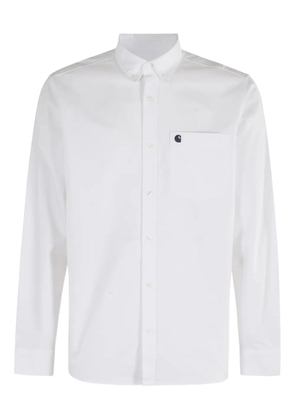 Carhartt WIP logo-pocket Oxford shirt - White