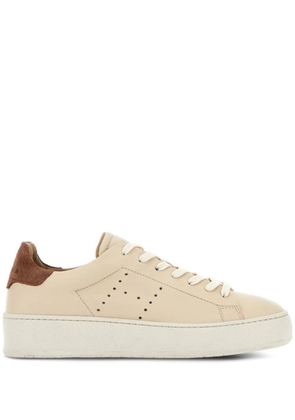 Hogan H672 lace-up leather sneakers - Neutrals