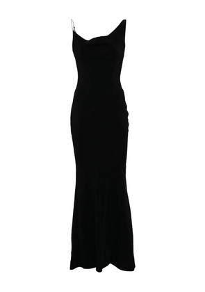 Mugler cowl-neck dress - Black