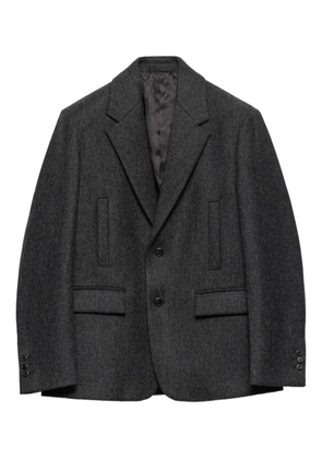 Prada notch-lapel wool jacket - Grey