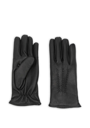 Lardini deerskin stitched gloves - Black