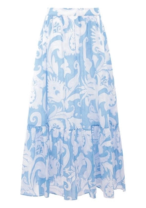 ETRO paisley-print maxi skirt - Blue