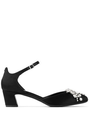 Jimmy Choo 45mm crystal-embellished pumps - Black