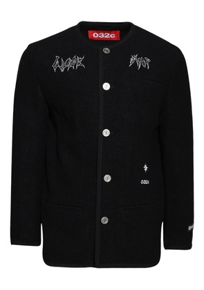 032c Ghost Writer button-up embroidered jacket - Black