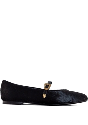 Roberto Festa calf-hair buckled ballet flats - Black