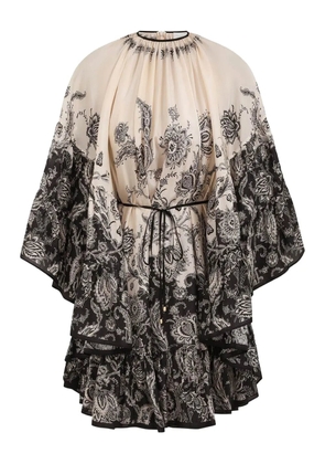 ZIMMERMANN paisley-print ruffled dress - Neutrals