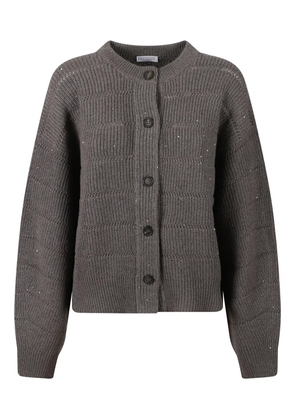 Brunello Cucinelli sequin-embellished cardigan - Grey