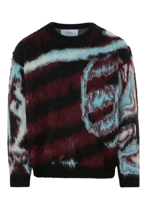 Aztech Mountain futuristic crew sweater - Red