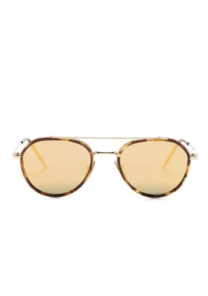 Thom Browne Eyewear pilot-frame sunglasses - Gold