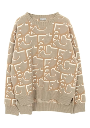 Christian Dior Pre-Owned x Cactus Jack 2010s logo-pattern sweater - Neutrals
