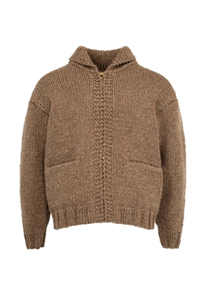 visvim Cowichan hand-knit cardigan - Brown