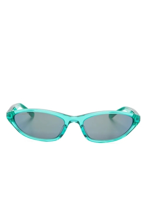 Balenciaga Eyewear wraparound-frame sunglasses - Green