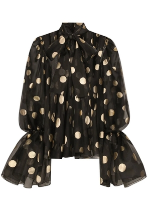 Dolce & Gabbana Ruffled-cuff blouse - Black