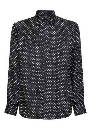 FENDI button dots print shirt - Black