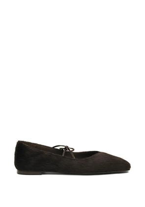 ALOHAS Sway square toe tie ballet flats - Brown