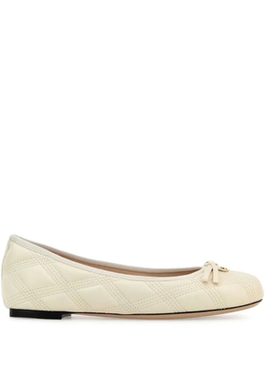 Valentino Garavani leather ballerina shoes - White