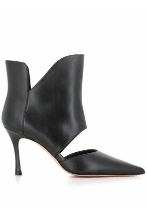 Jean-Michel Cazabat cut-out detailing leather boots - Black