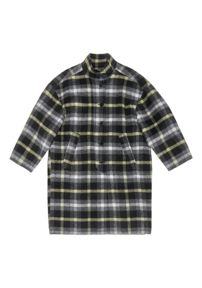 Bimba y Lola checked button coat - Black